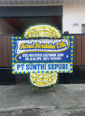 Papan Bunga Duka di Ratu Jaya